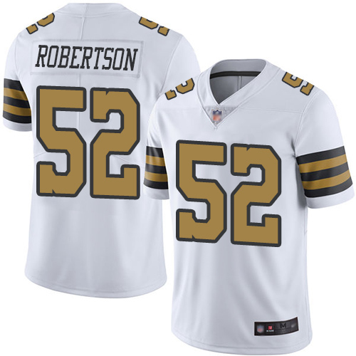 Men New Orleans Saints Limited White Craig Robertson Jersey NFL Football 52 Rush Vapor Untouchable Jersey